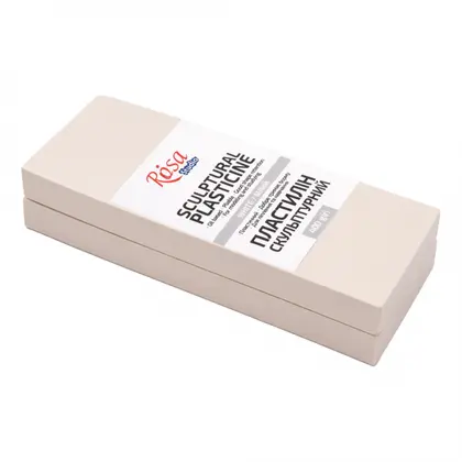 Пластилін скульптурний Rosa Studio 400 г. Білий, (501304)