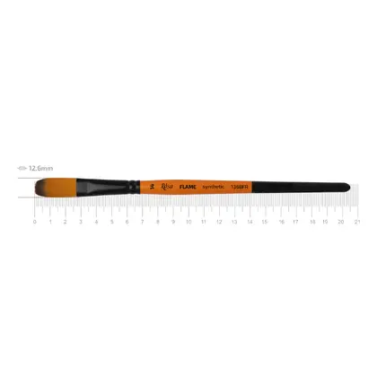 Пензель синтетичний ROSA FLAME 1368FR овальний №14 коротка ручка, (1368FR14)