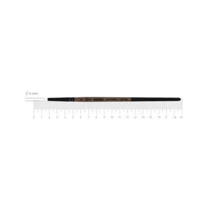 Кисть синтетика ROSA MOON 1203R круглая, №4, короткая ручка, (1203R04)