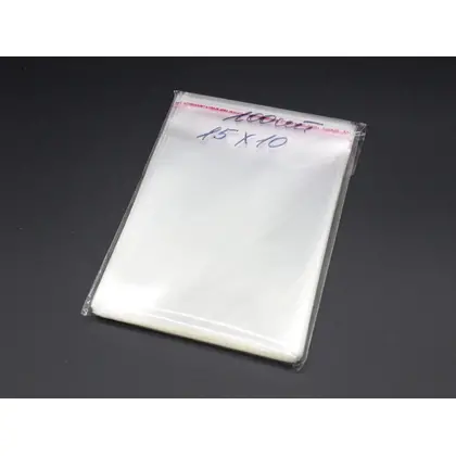 Пакет 100 шт., 15*10 см. з клейкою стрічкою, (BG-409)