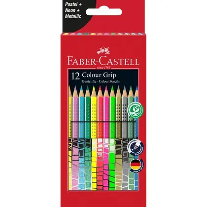 Кольорові олівці в наборі Faber-Castell 12 кольорів GRIP (201569)