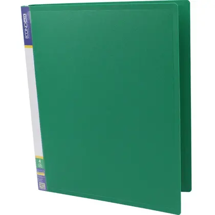 Папка з кільцями Economix А4, 4 кільця пластикова, Зелена, (E30702-04)