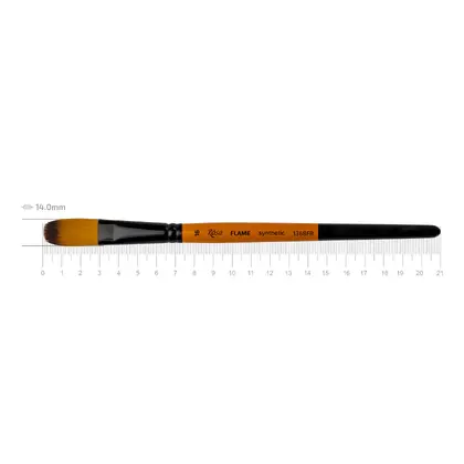 Пензель синтетичний ROSA FLAME 1368FR овальний №16 коротка ручка, (1368FR16)
