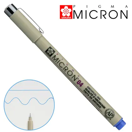 Линер Sakura Pigma Micron, (0.4) 0,4 мм., , Синий, PIGMA Micron (XSDK04#36)