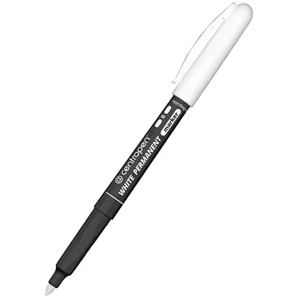 Маркер перманентний Centropen 1-2,5 мм. Permanent White, Білий, (2687/11)