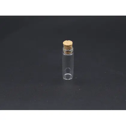 Бутилочка, 11*35 мм., 2 мл., , стеклянная с корковой пробкой, (ST-003)