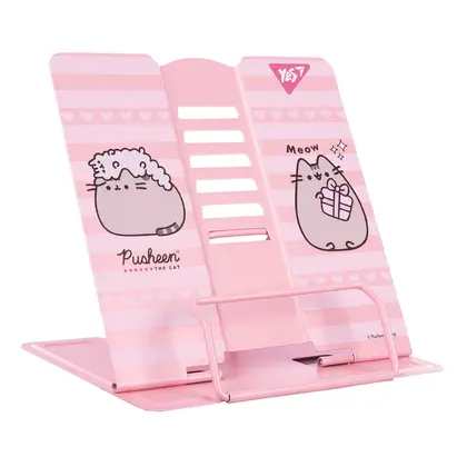 Підставка для підручників YES 17*21*19 см. металева, Рожева, Pusheen (470529)
