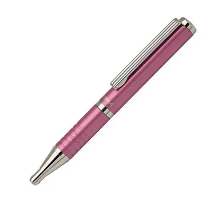 Ручка подарункова Zebra кулькова 0,7 мм корпус рожевий, Синя, Slide (BA115-P-BL (SL-F1))