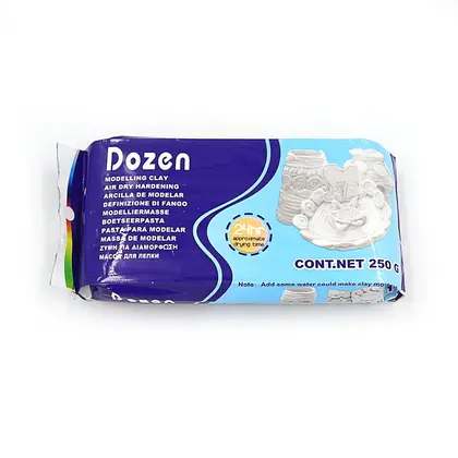 Полімерна глина самозастигаюча Dozen 250 г. Біла, (0664DSCN)