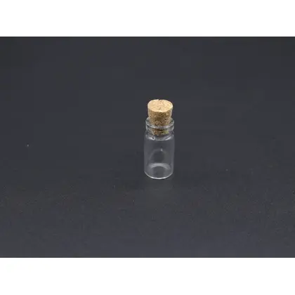 Бутилочка, 16*35 мм., 4 мл., стеклянная с корковой пробкой, (ST-002)