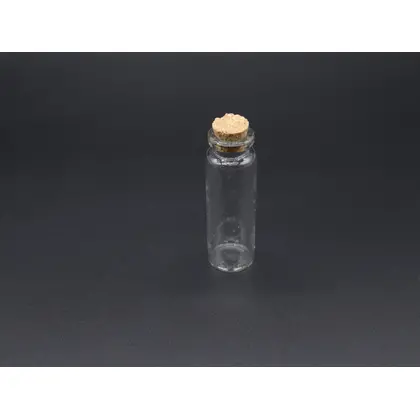 Бутилочка, 18*45 мм., 7 мл., стеклянная с корковой пробкой, (ST-013)