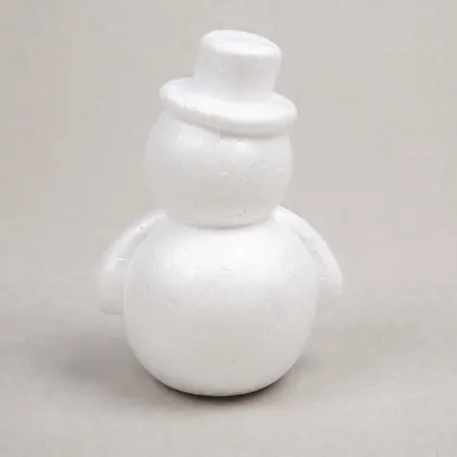 Заготовка, Новогодняя пенопластовая, 1 шт., 12 см., Снеговик, (743168)