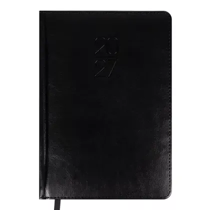 Щоденник датований LEO Planner 2027 A5, 368 сторінок Твердий, Чорний, Vector (252760)